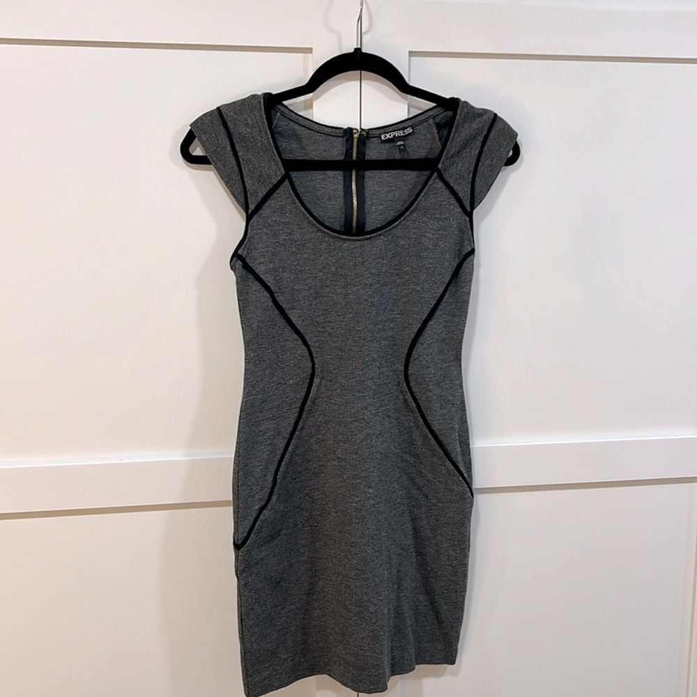 Business casual gray dress